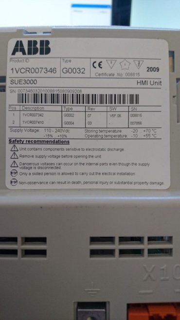 ABB SUE3000 1VCR007346 G0032 - Image 2